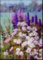 ''Daisys & Delphiniums'' by Carol Reeves, Oil, 30'' x 40''