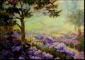 " Wild Iris Field " by Carol Reeves, Oil, Landscape