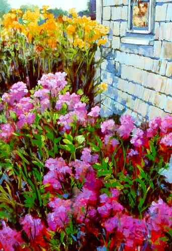 "Window Reflections" by Carol Reeves, Oil, Landscape